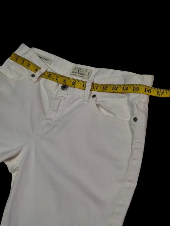 Lucky Brand Sienna Cigarette Cropped Denim White Jeans Women Size 29 - Picture 12 of 16